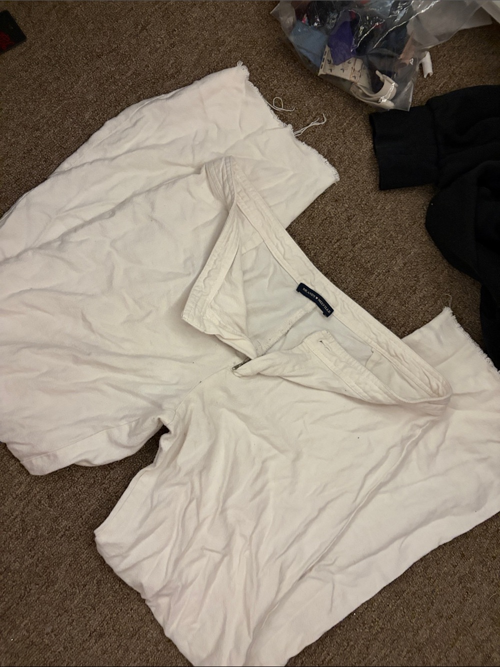 Brandy Melville White Wide Leg Pants